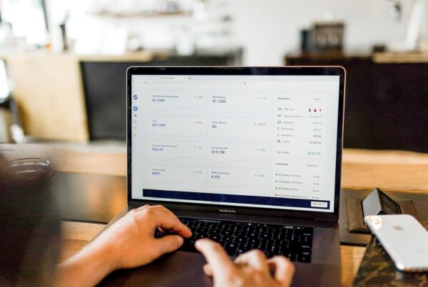 person using their laptop