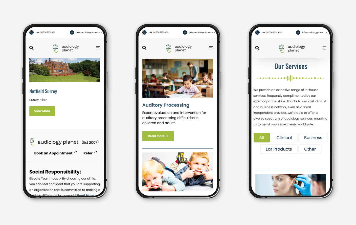 Audiology Planet mobile view