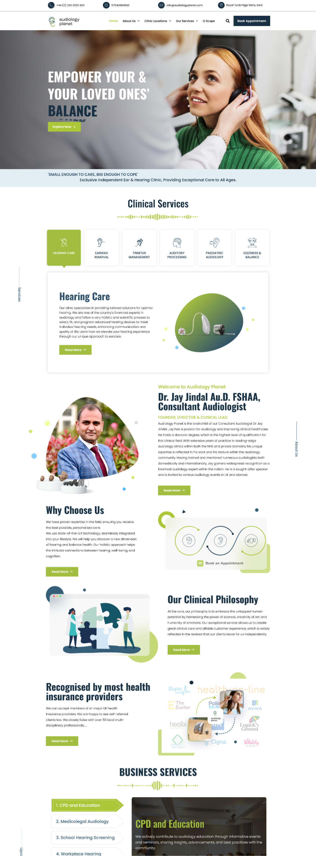 Audiology Planet website view 1