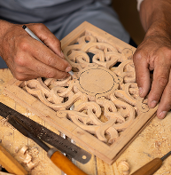 artisan doing woodcutting